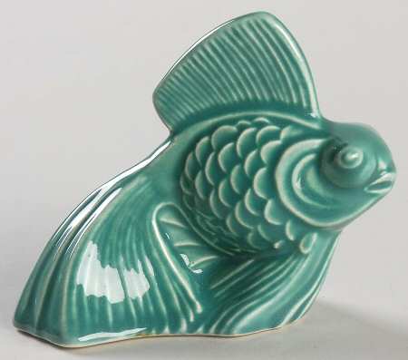 Harlequin Turquoise (Older) Fish Figurine
