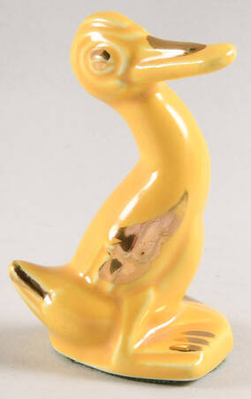 Harlequin Yellow (Older) Duck Figurine