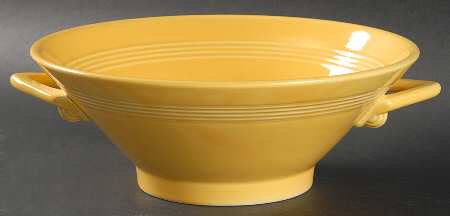 Harlequin Yellow (Older) Round Vegetable No Lid