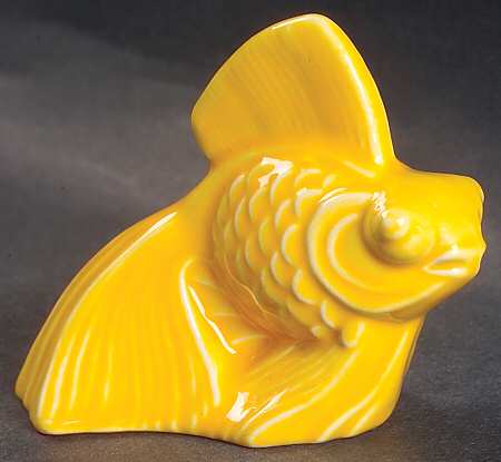 Harlequin Yellow (Older) Fish Figurine
