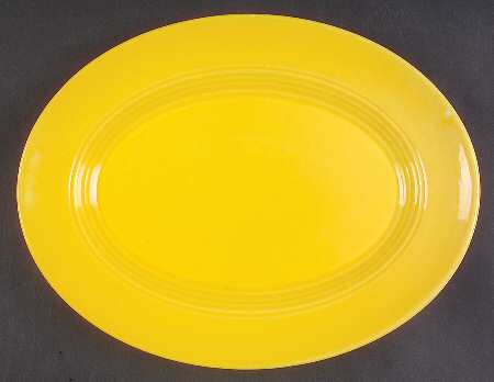 Harlequin Yellow (Older) 11" Oval Serving Platter