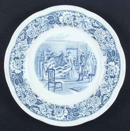 Historical America Blue (Scalloped) by Homer Laughlin 