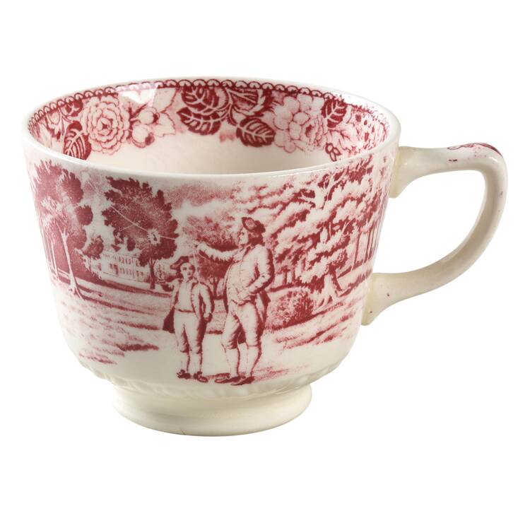 Historical America Red (Scalloped) Footed Cup