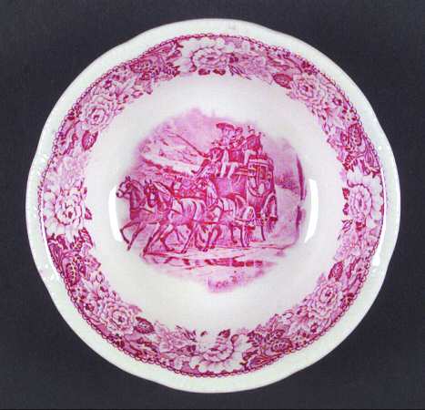 Historical America Red (Scalloped) Coupe Cereal Bowl