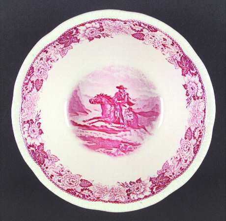 Historical America Red (Scalloped) 8" Round Vegetable Bowl