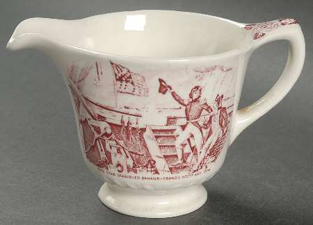 Historical America Red (Scalloped) Creamer