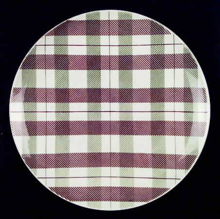 Highland Plaid (Green Brown) by Homer Laughlin 