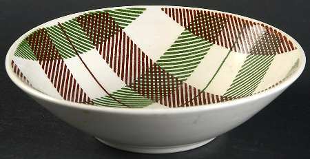 Highland Plaid (Green Brown) Fruit/Dessert (Sauce) Bowl