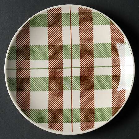 Highland Plaid (Green Brown) Bread & Butter Plate