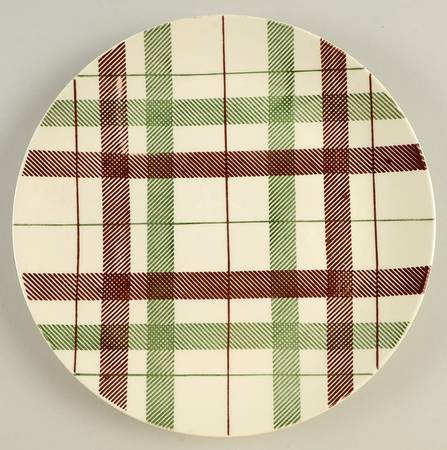 Highland Plaid (Green Brown) Luncheon Plate