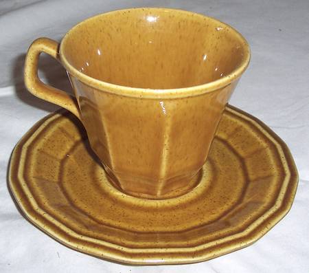 Milano Gold Flat Cup & Saucer Set