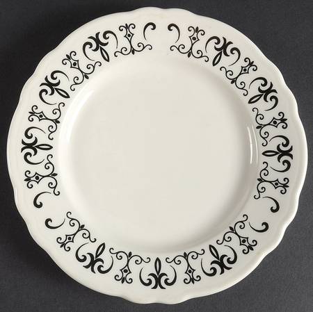 Old Gothic Black Salad Plate
