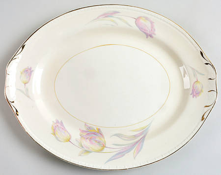 Tulip (Eggshell Georgian) 13" Oval Serving Platter