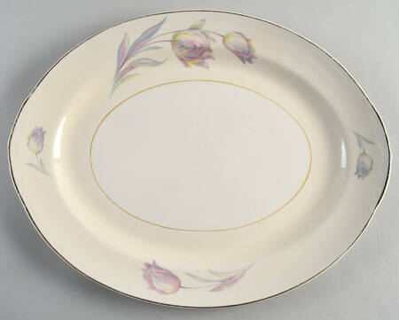 Tulip (Eggshell Georgian) 15" Oval Serving Platter