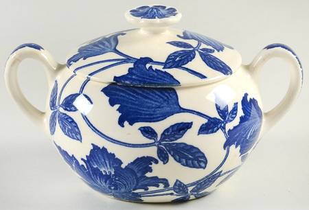 Blue Fantasy Sugar Bowl & Lid