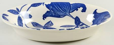 Blue Fantasy 9" Oval Vegetable Bowl