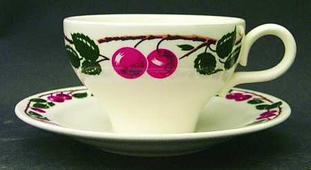 Cherry Valley Flat Cup & Saucer Set