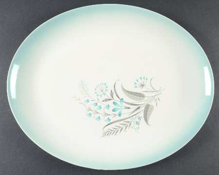 Spring Garden (Sprayed Edge) 13" Oval Serving Platter