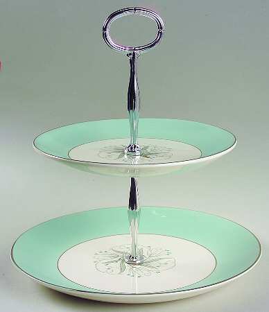 RY308 2 Tiered Serving Tray (Luncheon & Salad Plate)