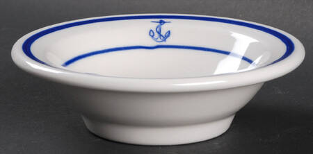 US Navy Mess Wardroom Officer Rim Fruit/Dessert (Sauce) Bowl by Homer Laughlin 