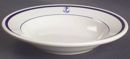 US Navy Mess Wardroom Officer Rim Cereal Bowl by Homer Laughlin 