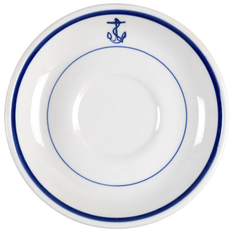 US Navy Mess Wardroom Officer Saucer for Flat Cup by Homer Laughlin 