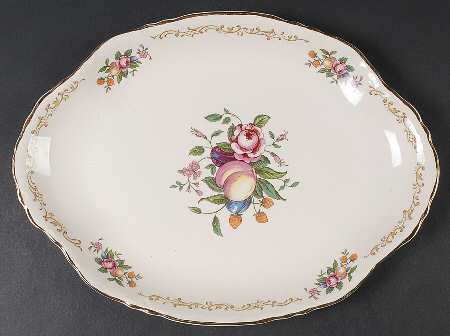 R1294 13" Oval Handled Platter