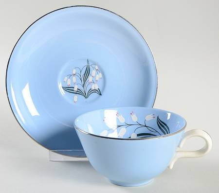 Blue Mist Flat Cup & Saucer Set