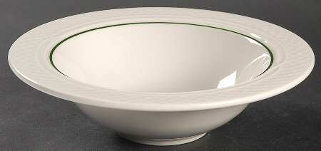 Jade Green Rim Cereal Bowl