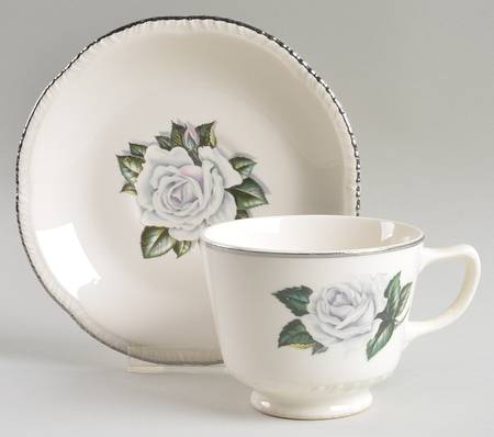 Windsor Rose Footed Cup & Saucer Set