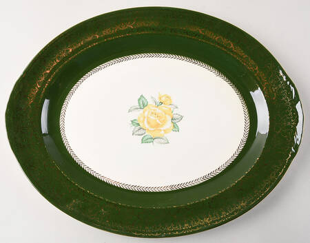 Lady Greenbriar 15" Oval Serving Platter by Homer Laughlin 