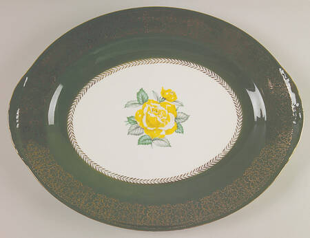 Lady Greenbriar 13" Oval Serving Platter by Homer Laughlin 