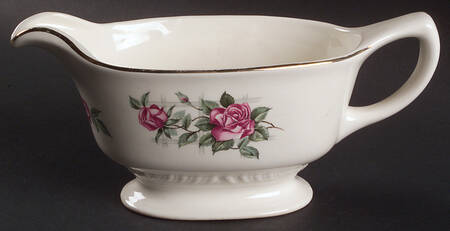 Lattice Rose Gravy Boat