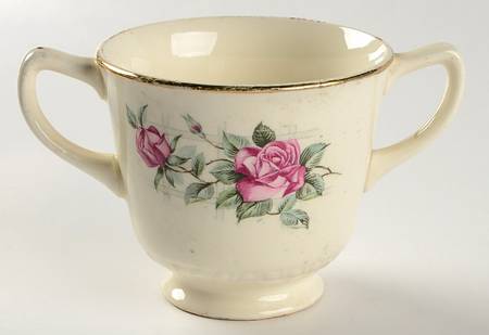 Lattice Rose Sugar Bowl No Lid