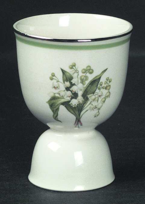Lily of The Valley (Platinum Trim) Double Egg Cup