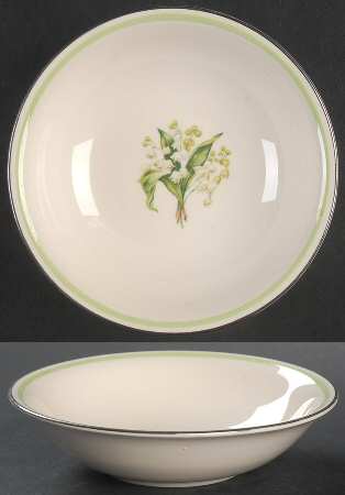 Lily of The Valley (Platinum Trim) Fruit/Dessert (Sauce) Bowl