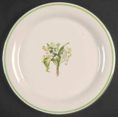 Lily of The Valley (Platinum Trim) Salad Plate
