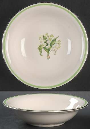 Lily of The Valley (Platinum Trim) Fruit/Dessert (Sauce) Bowl