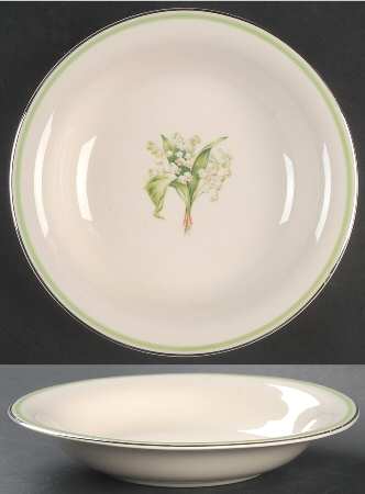 Lily of The Valley (Platinum Trim) Coupe Soup Bowl