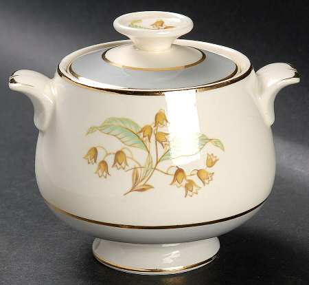 Lily of The Valley (Gold Trim) Sugar Bowl & Lid
