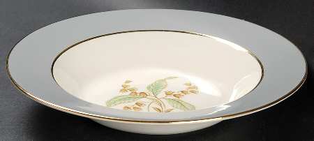 Lily of The Valley (Gold Trim) Rim Soup Bowl