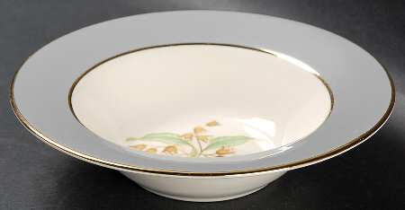 Lily of The Valley (Gold Trim) Rim Fruit/Dessert (Sauce) Bowl
