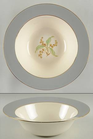 Lily of The Valley (Gold Trim) 9" Round Vegetable Bowl