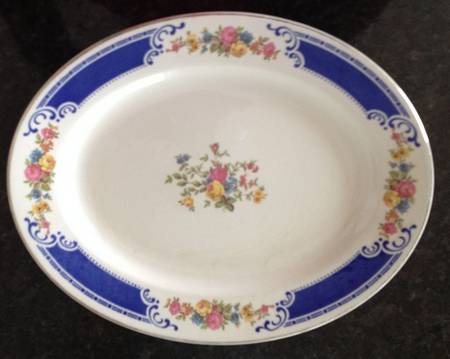 Majestic Blue 13" Oval Serving Platter