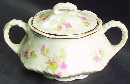 Maple Leaf Sugar Bowl & Lid