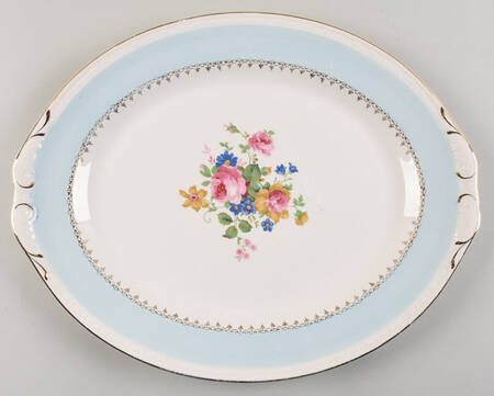 Marilyn Blue 13" Oval Serving Platter
