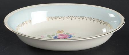 Marilyn Blue 9" Oval Vegetable Bowl
