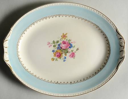Marilyn Blue 12" Oval Serving Platter