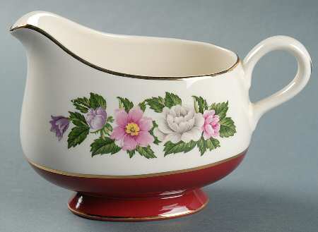 Margaret Rose Maroon Gravy Boat