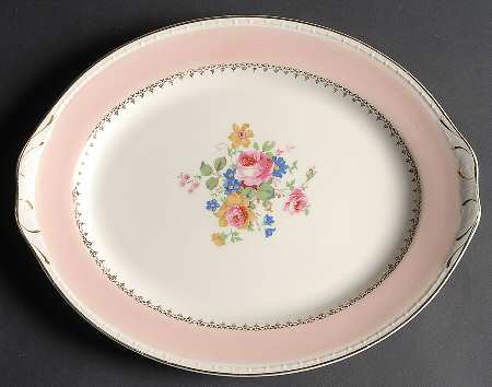 Marilyn Pink (G3418) 13" Oval Serving Platter